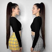 Long Hair Claw Clip Ponytail Elastic Band Extension