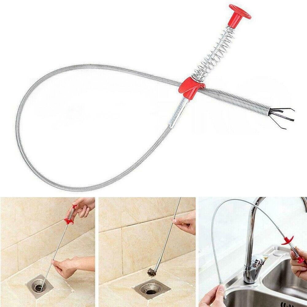 Spring Pipe Dredging Remover Tools & Drain Cleaner Stick