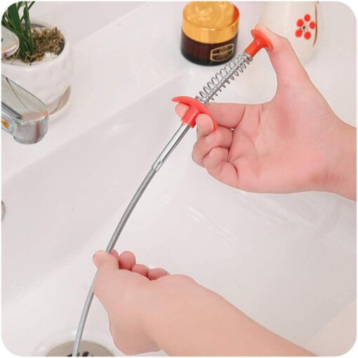 Spring Pipe Dredging Remover Tools & Drain Cleaner Stick