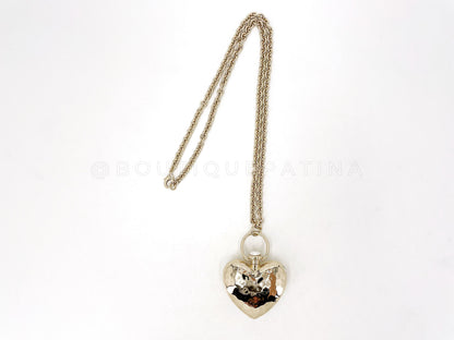 Chanel Giant Heart Locket Necklace 22C Pendant K2O