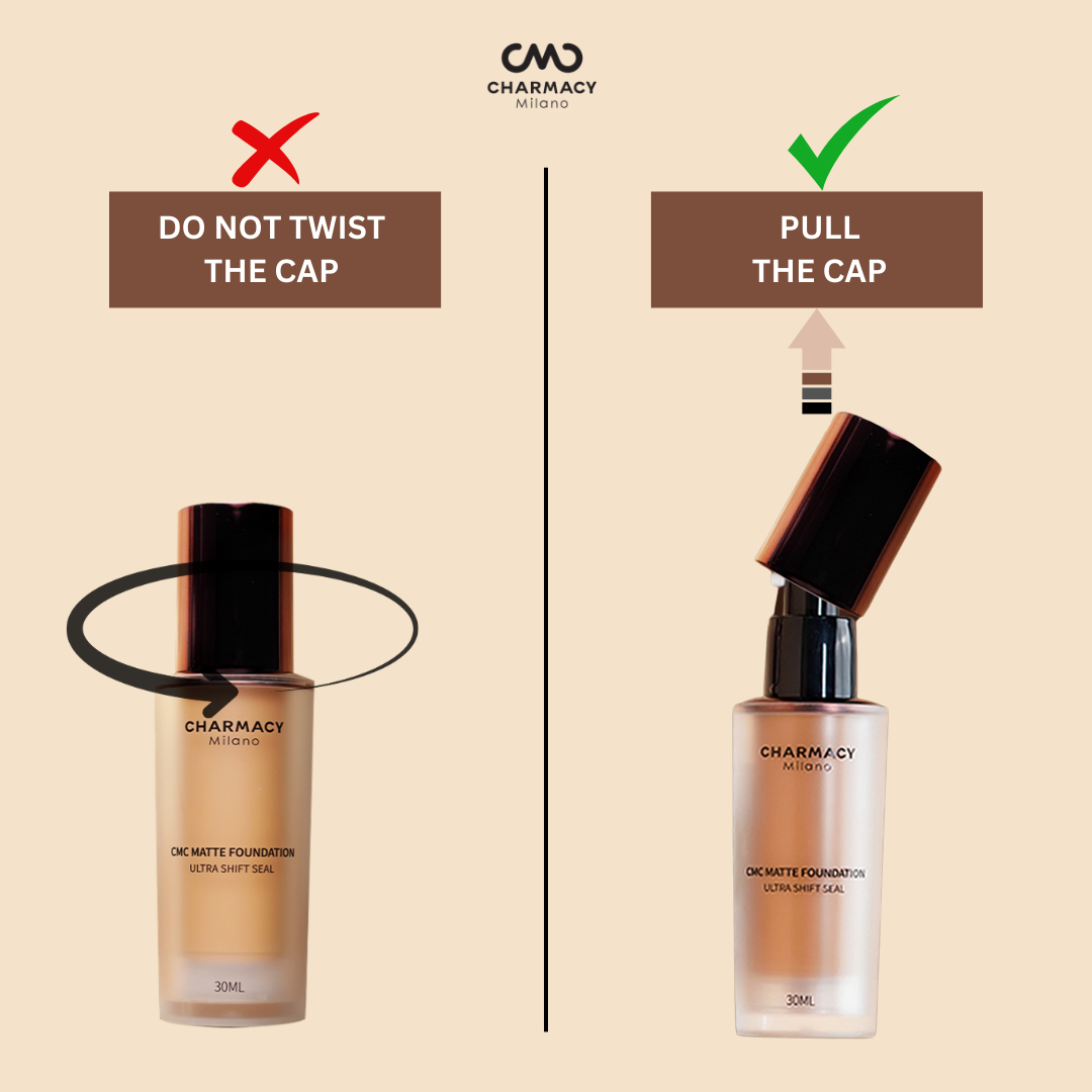 Charmacy Milano Matte Foundation 02 Cream- 30 Ml,With Spf 25 Sun Protection, Buildable Coverage,Instant Hydrating,Light Weight,Suitable For All Skin Types,Seamless Blend,Flawless Finish,No Tube