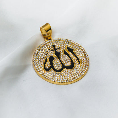 Allah Pendant - Round Zircon