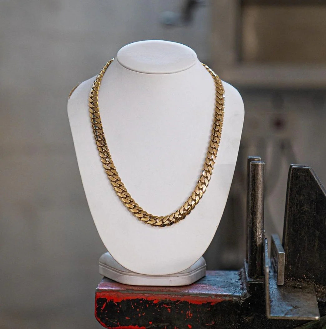 CUBAN CHAIN - SILVER , Gold - 10MM