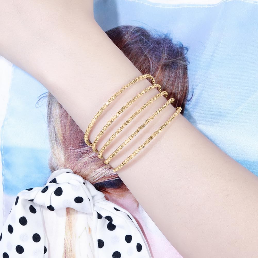 Spring Bangle Bracelets - Gold Set