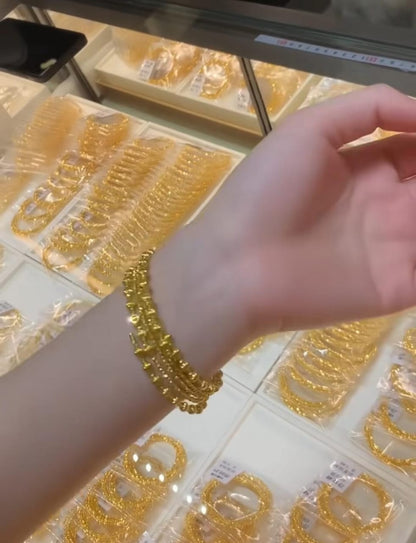 Spring Bangle Bracelets Gold