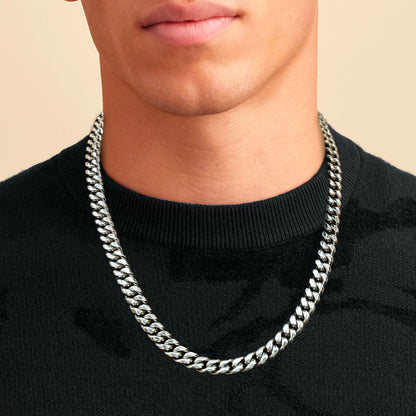 CUBAN CHAIN - SILVER , Gold - 10MM