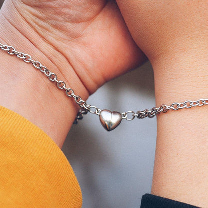 Heart Shaped Magnetic Couple Bracelet