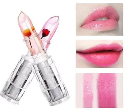 Flower Jelly Transparent Lipstick Change Color Long Lasting Waterproof Jelly Lipstick