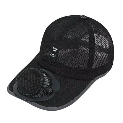 Outdoor Solar Fan Cap With USB Charging - 3-Speed Cooling Hat For Fishing Beach