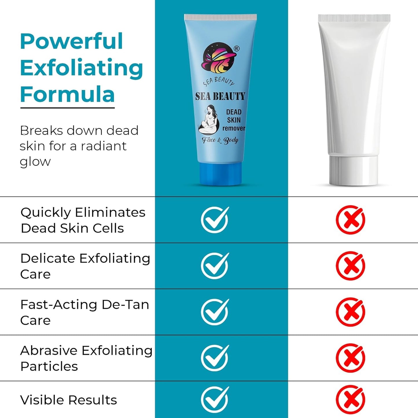 Dead Skin Remover Exfoliate gel for smooth and soft get Tan Free Skin Pack of 1 100ml