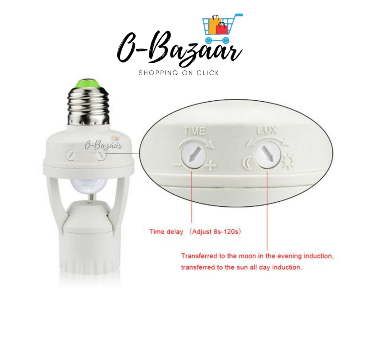 Infrared PIR Motion Sensor JHW-GL01 LED Light Lamp Bulb Holder Socket Switch