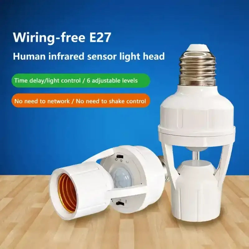 Infrared PIR Motion Sensor JHW-GL01 LED Light Lamp Bulb Holder Socket Switch