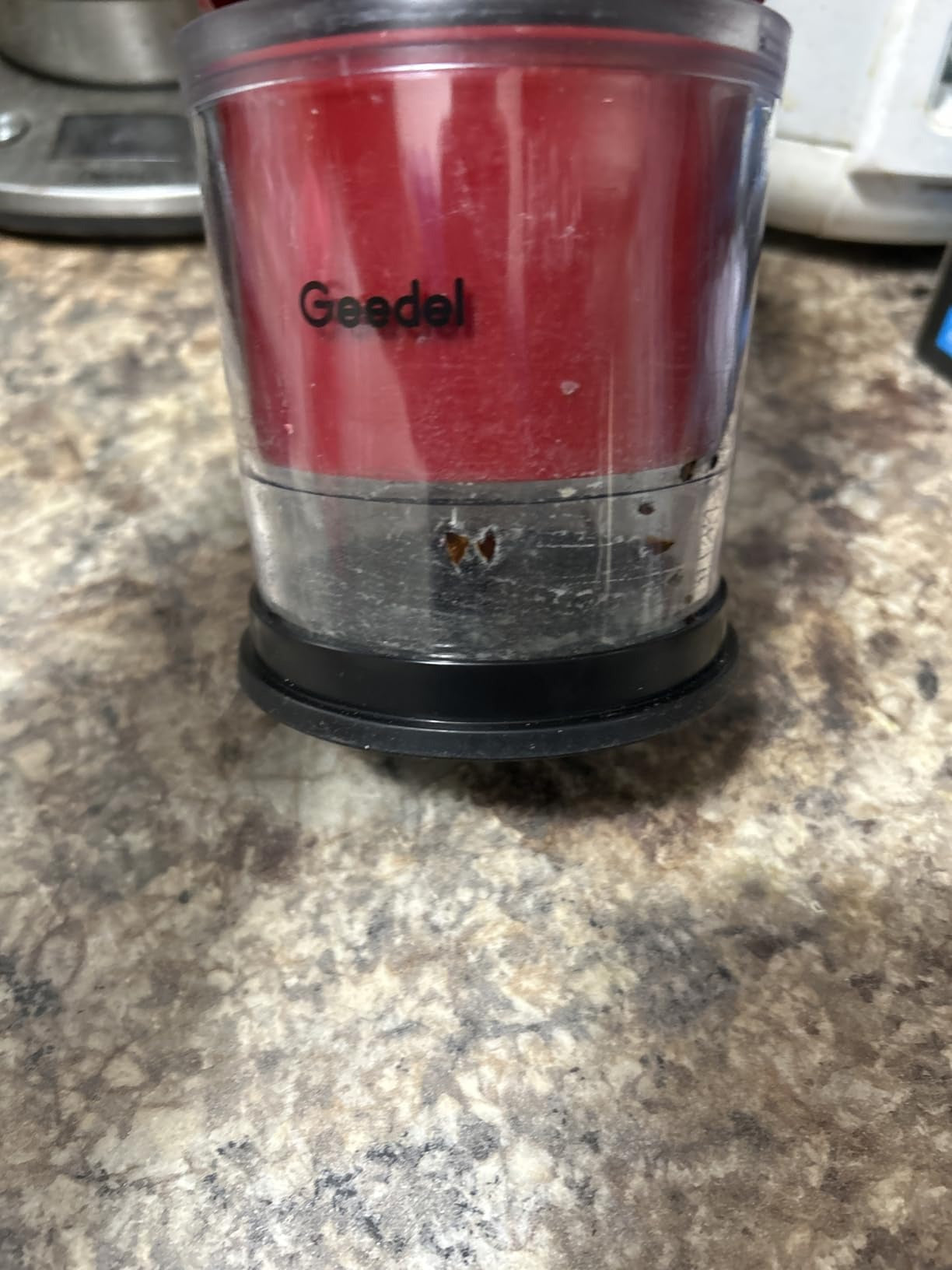 Geedel Food Chopper, Easy to Clean Manual Hand Vegetable Chopper Dicer, Dishwasher Safe Slap Onion Chopper for Veggies Onions Garlic Nuts Salads White