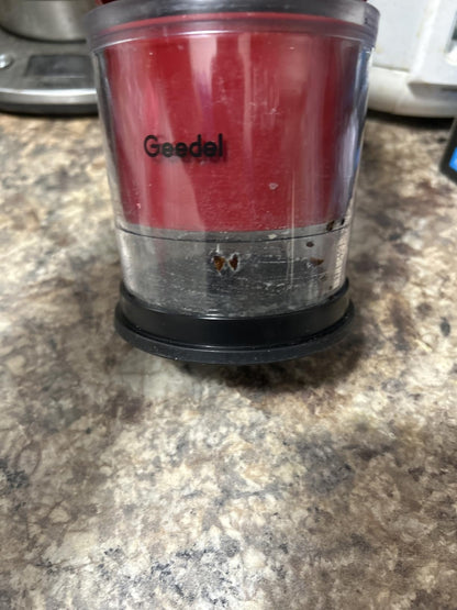 Geedel Food Chopper, Easy to Clean Manual Hand Vegetable Chopper Dicer, Dishwasher Safe Slap Onion Chopper for Veggies Onions Garlic Nuts Salads White
