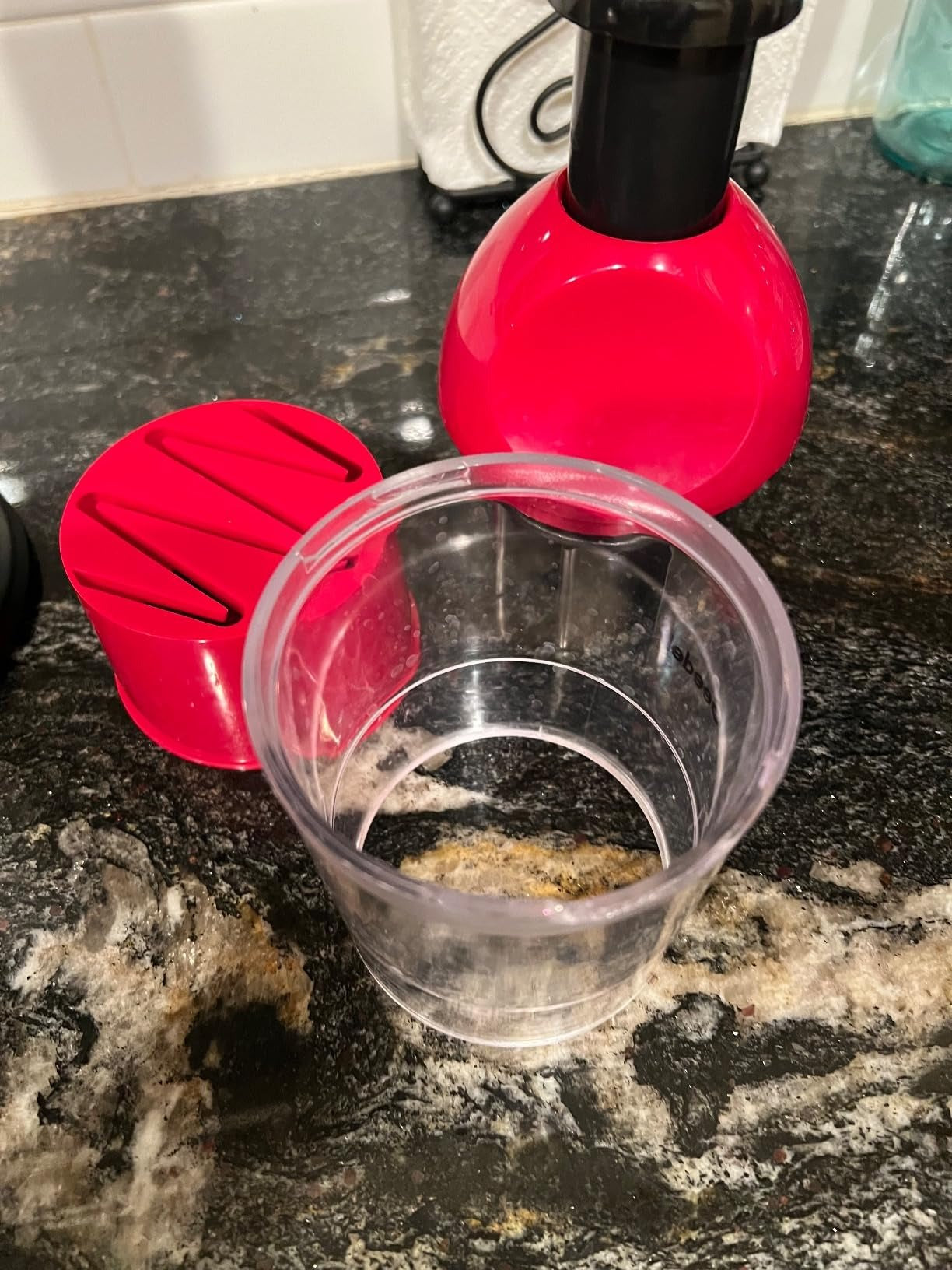 Geedel Food Chopper, Easy to Clean Manual Hand Vegetable Chopper Dicer, Dishwasher Safe Slap Onion Chopper for Veggies Onions Garlic Nuts Salads White