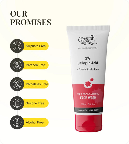 2% Salicylic Acid Face Wash for Acne & Oil Control - 100 ml