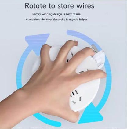 16.5 Feet Foldable Electrical Extension with 3 USB Sockets for Easy Charging