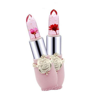 Flower Jelly Transparent Lipstick Change Color Long Lasting Waterproof Jelly Lipstick