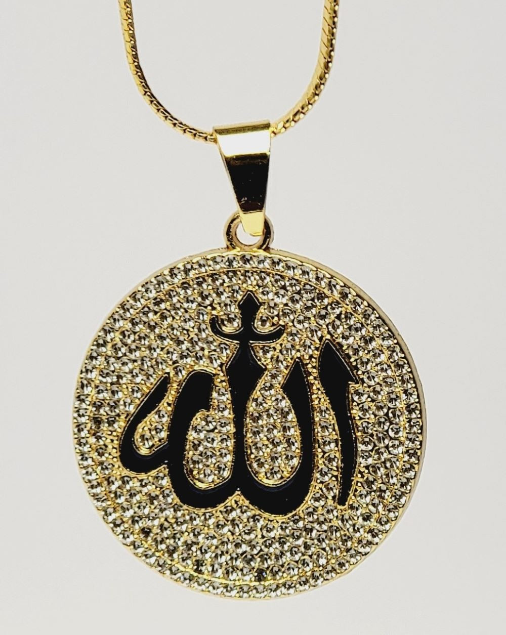Allah Pendant - Round Zircon