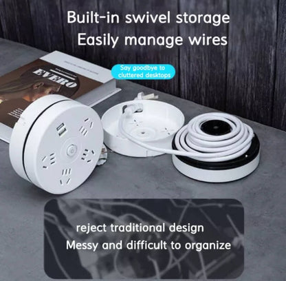 16.5 Feet Foldable Electrical Extension with 3 USB Sockets for Easy Charging