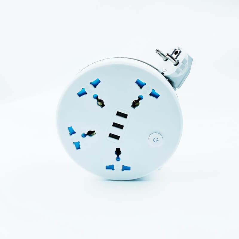 16.5 Feet Foldable Electrical Extension with 3 USB Sockets for Easy Charging