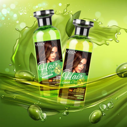 Lichen Hair Color Gel Dark Brown Argan Oil 250 ml x 2 = 500 ml