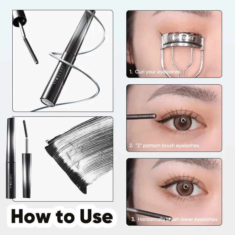 Judy Doll 3D Curling Eyelash Iron Mascara Curly #01 Black