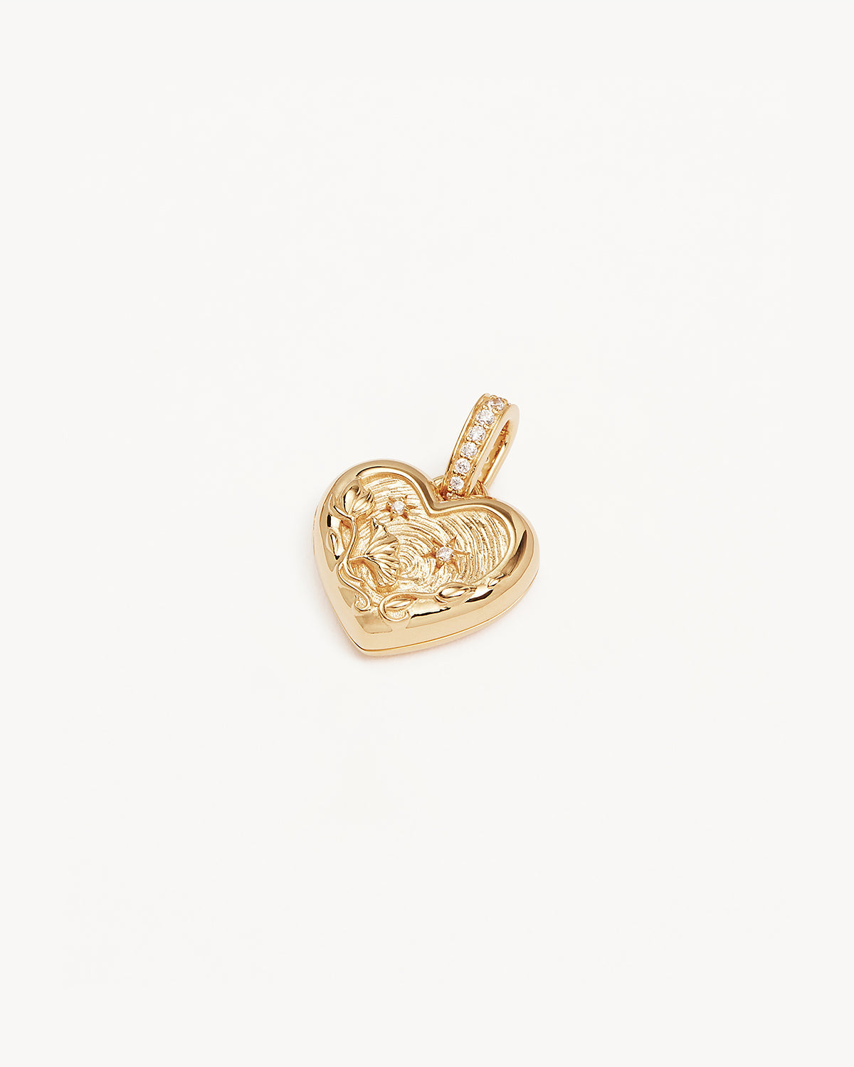 18k Gold Vermeil Blooming Together Small Heart Locket Pendant