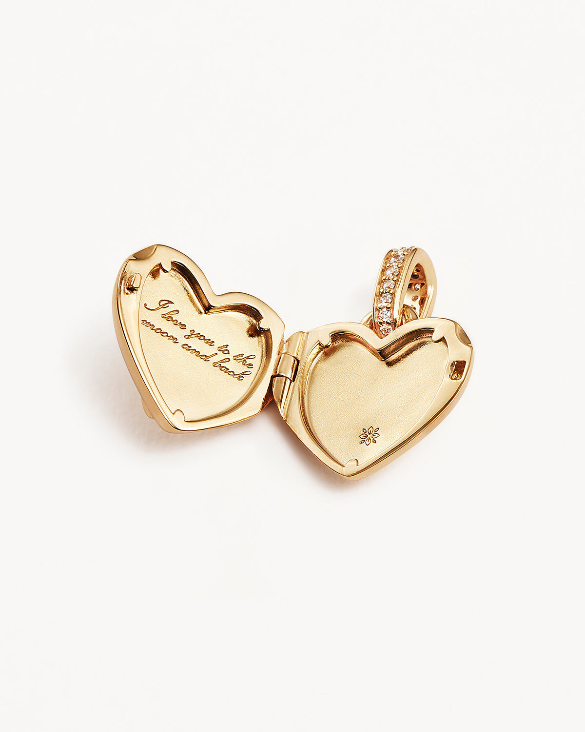 18k Gold Vermeil Blooming Together Small Heart Locket Pendant